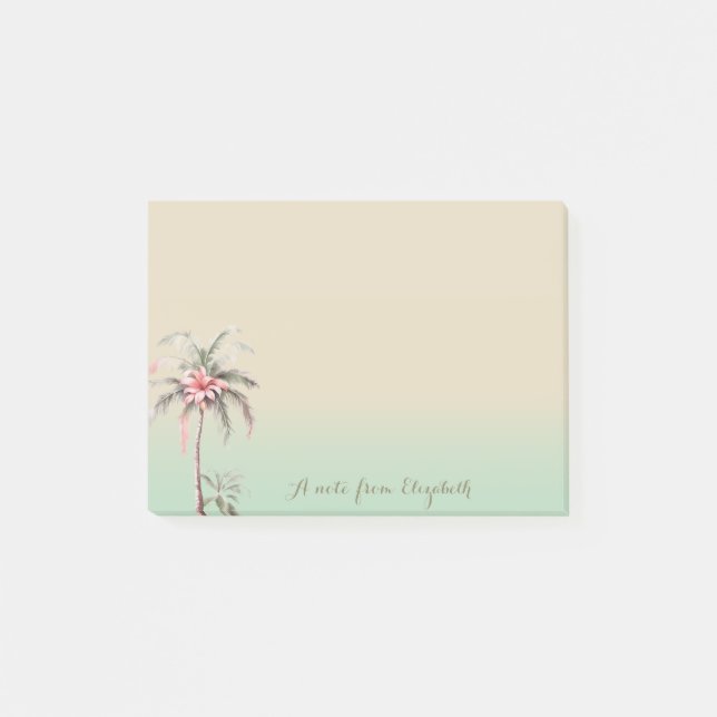 Bloco De Notas Palmeira de Flor Tropical (Frente)