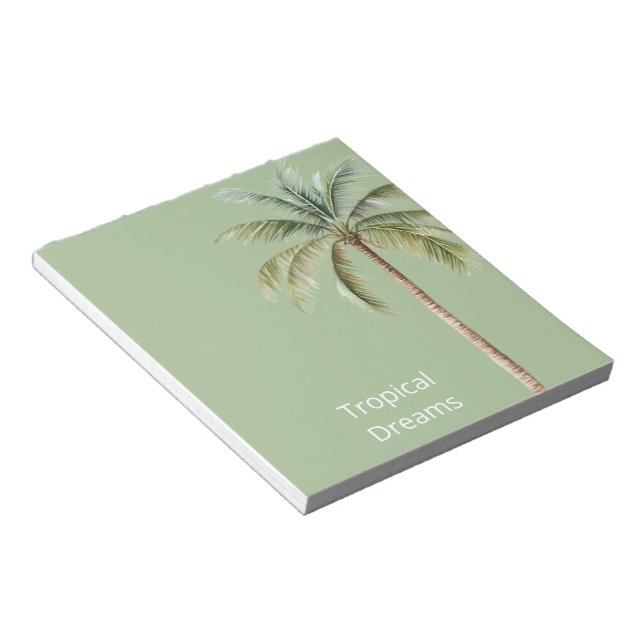 Bloco De Notas Palmeira Tropical Verde (Inclinado)