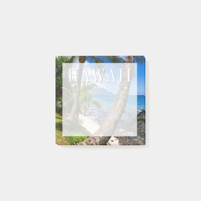 Bloco De Notas Palmeiras ao longo da praia de Hideaways (Frente)