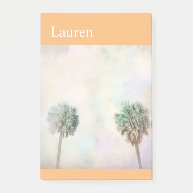 Bloco De Notas palmeiras tropicais arte personalizada (Frente)