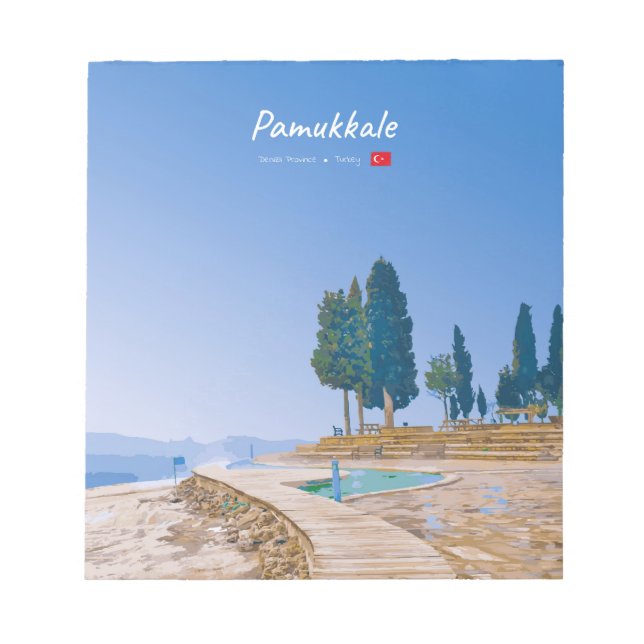 Bloco De Notas Pamukkale, Turquia - Piscinas Termais (Frente)