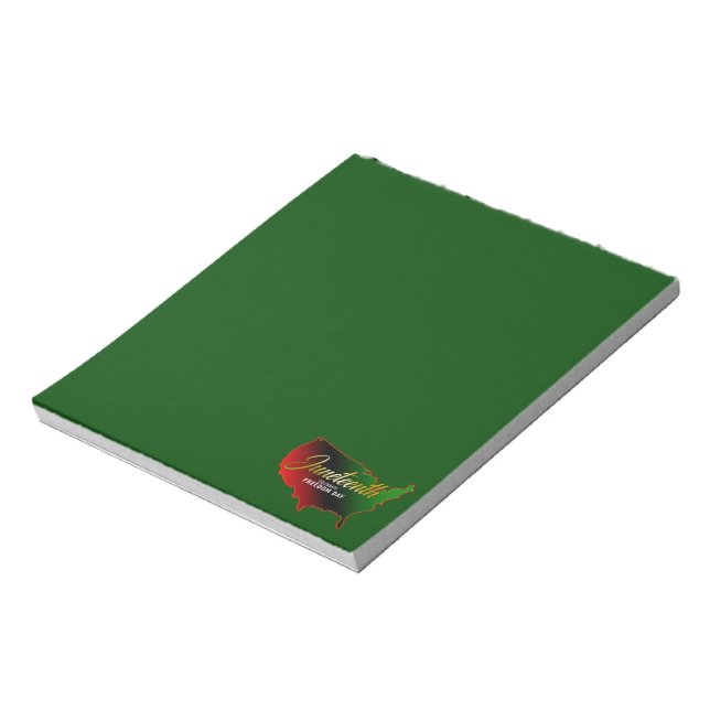 Bloco De Notas Pan African, 19 de junho Notepad (Invertido)