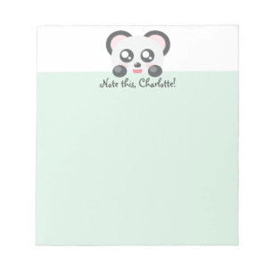 Bloco De Notas Panda Animal Personalizado Kawaii