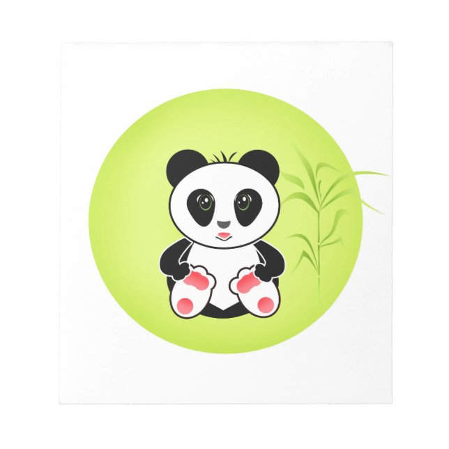 Bloco De Notas Panda, desenho animado, crianças (Frente)