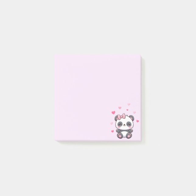 Bloco De Notas Panda Notas Post-It (Frente)