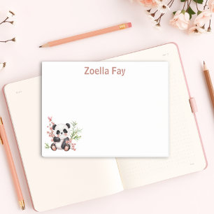 Bloco De Notas Panda Personalizado no Estilo Anime Kawaii