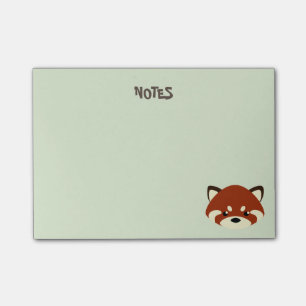 Bloco De Notas Panda vermelha bonito