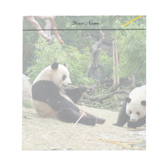 Bloco De Notas Pandas gigantes (Frente)