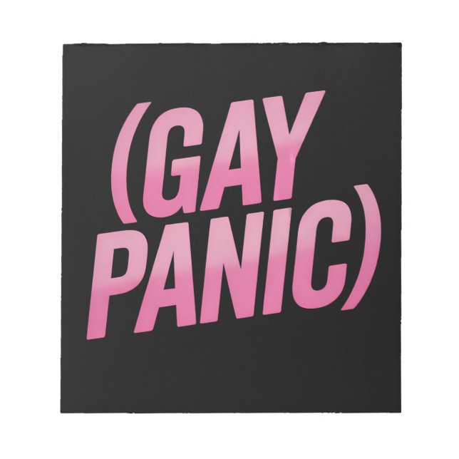 Bloco De Notas Pânico Gay Protesto Orgulho LGBTQ (Frente)