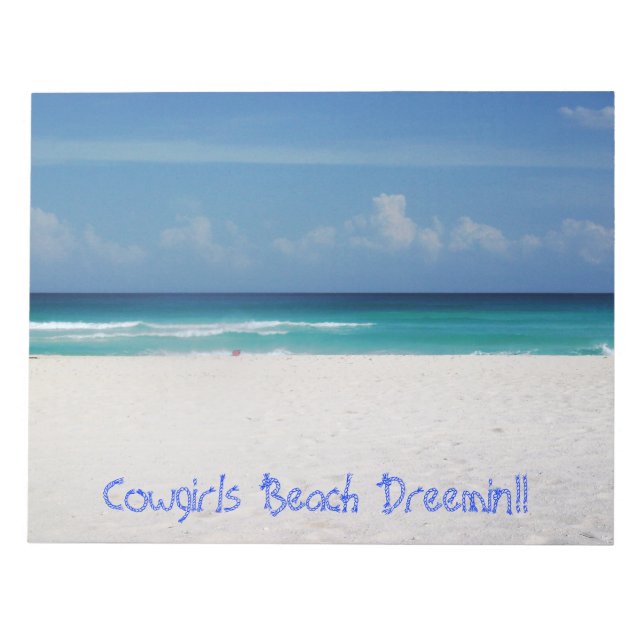 Bloco De Notas Pão de anotações CowGirl Beach Dreemin! (Frente)