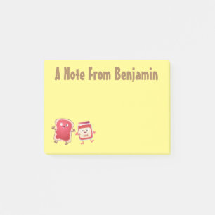 Bloco De Notas Pão engraçado e personagens de desenho animados de