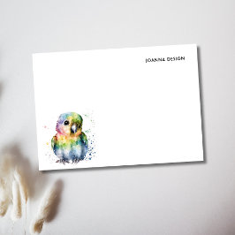 Bloco De Notas Papagaio Personalizado Moderno Aquarela Fofa