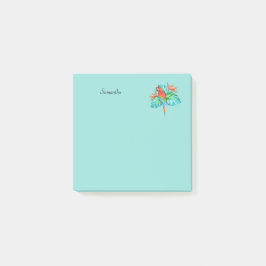 Bloco De Notas Papagaio Tropical Macaw Personalizado 3x3 Postado