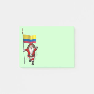 Bloco De Notas Papai Noel Com Alferes Da Colômbia