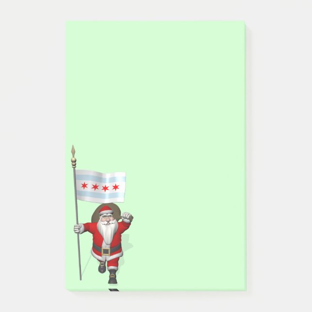 Bloco De Notas Papai Noel Com Alferes De Chicago (Frente)