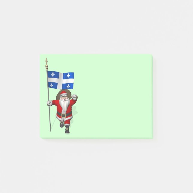 Bloco De Notas Papai Noel Com Alferes Do Québec CDN (Frente)