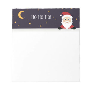 Bloco De Notas Papai Noel dizendo Ho ho ho ho! Noite de Natal
