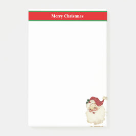 Bloco De Notas Papai Noel do Natal em Vermelho e Branco
