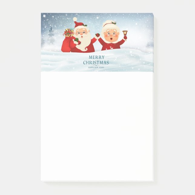 Bloco De Notas Papai Noel e Mamãe Noel (Frente)
