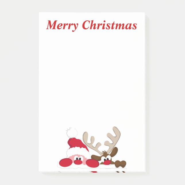 Bloco De Notas Papai noel e rena (Frente)