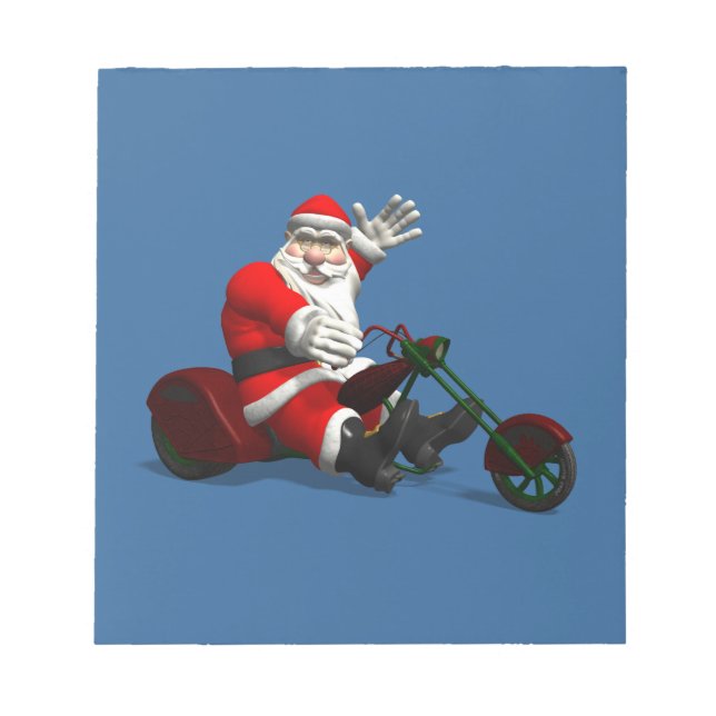 Bloco De Notas Papai Noel Em Trike (Frente)