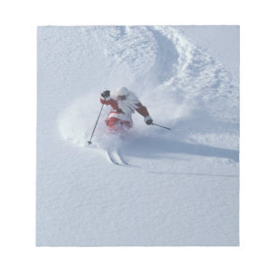 Bloco De Notas Papai Noel esquiando no Snowbird Ski Resort, Wasat