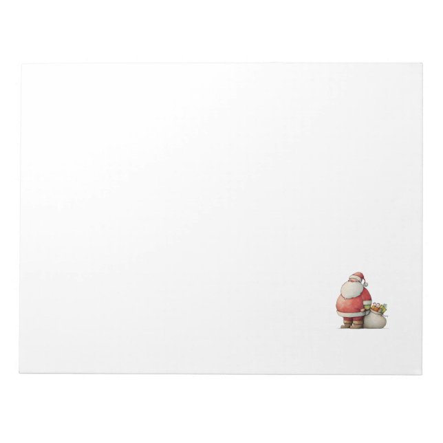 Bloco De Notas Papai Noel Fofo Esmeralda Simples  (Frente)