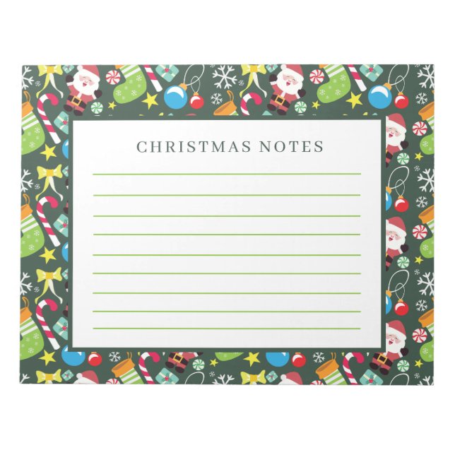 Bloco De Notas Papais noeis de Natal (Frente)