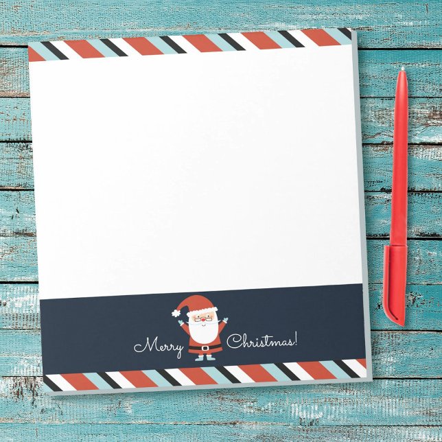 Bloco De Notas Papais noeis de Natal (A fun Christmas Santa holiday note pad.)
