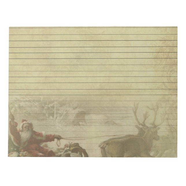 Bloco De Notas Papais noeis de vinheta e papel para paletas (Frente)