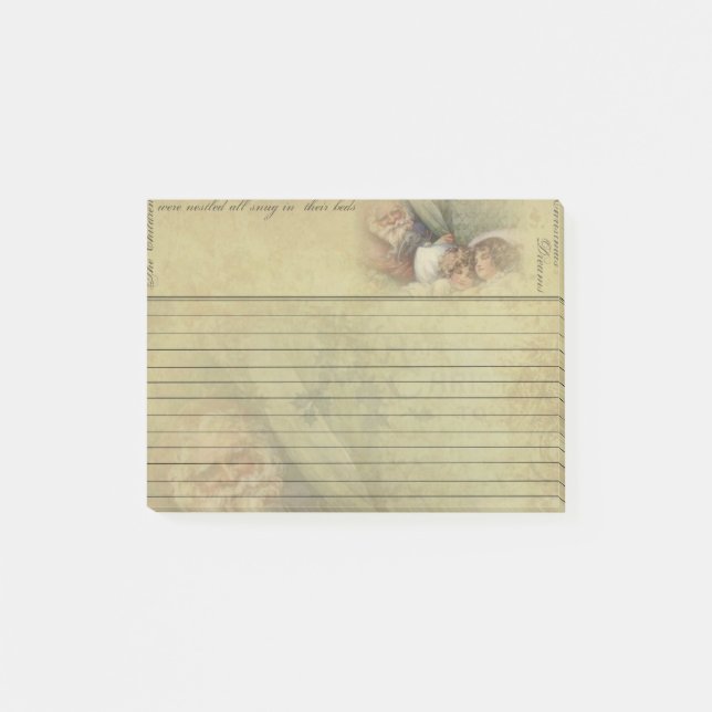 Bloco De Notas Papais noeis do Mundo Antigo e Crianças Adormecida (Frente)