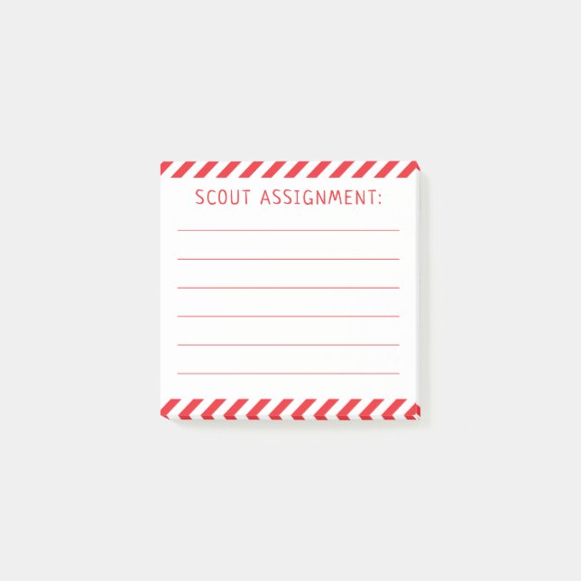 Bloco De Notas Papais noeis Elf Scout Assignment Posta Notas (Frente)