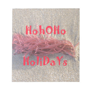 Bloco De Notas Papais noeis HoHo Feliz Natal das cores da praia