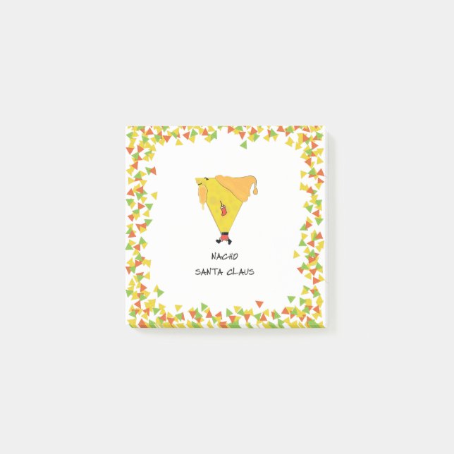 Bloco De Notas Papais noeis Nacho com Chips (Frente)