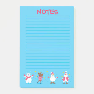 Bloco De Notas Papais noeis Snowman Polar Bear Reindeer