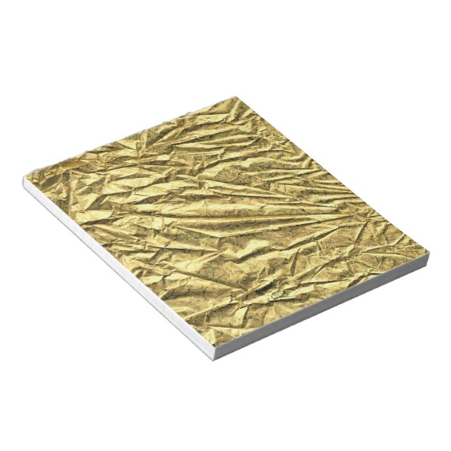 Bloco De Notas Papel alumínio dourado brilhante (Inclinado)