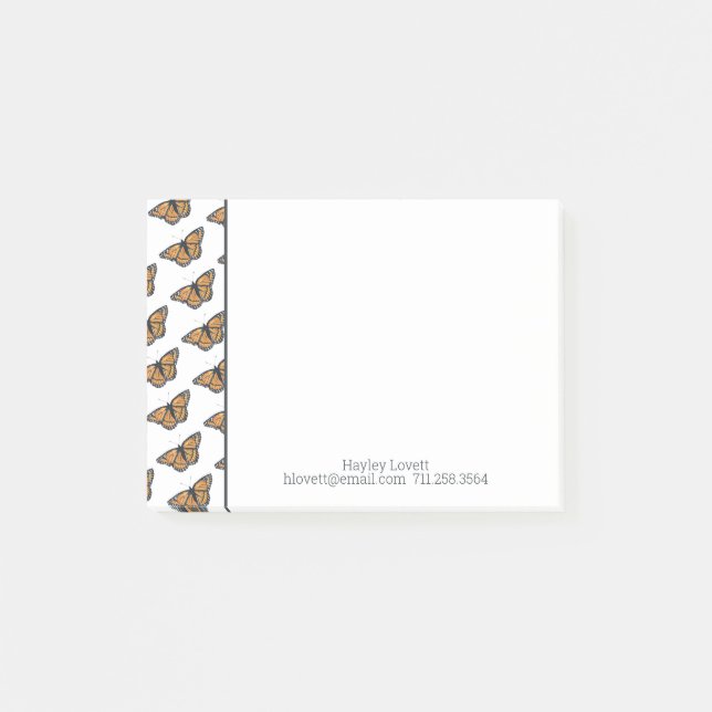 Bloco De Notas Papel de Carta de Borboleta (Frente)