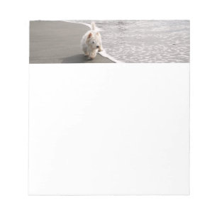 Bloco De Notas Papel de Carta de Fotografia do Cão Branco Westie