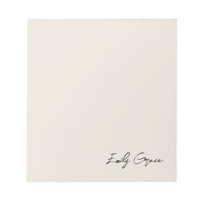 Bloco De Notas Papel de Carta de Memo Neutro de Nome Personalizad (Frente)