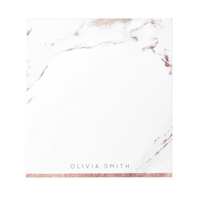 Bloco De Notas Papel de carta personalizado de rosa moderno (Frente)