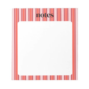 Bloco De Notas Papel de carta personalizável, rosa-chic e vermelh