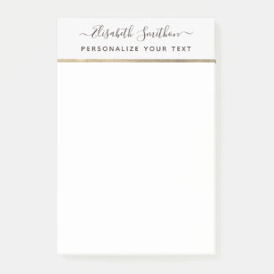 Bloco De Notas Papel de Carta Pessoal Mínimo Simples de Script El
