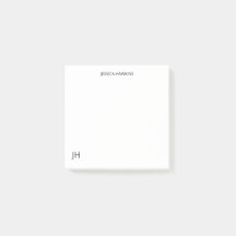 Papel de Carta Pessoal Simples Monograma Branco