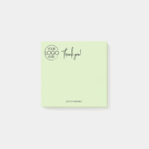 Bloco De Notas Papel De Carta Pessoal Simples Obrigado Verde Páli