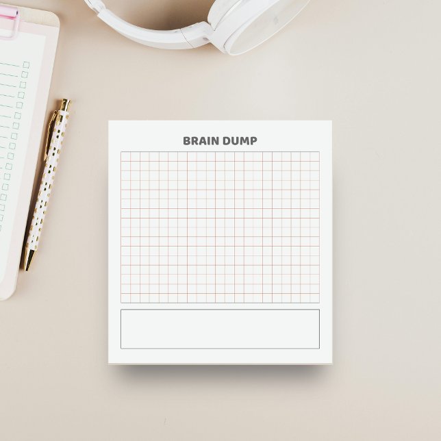 Bloco De Notas Papel de grade de despejo cerebral  (Criador carregado)