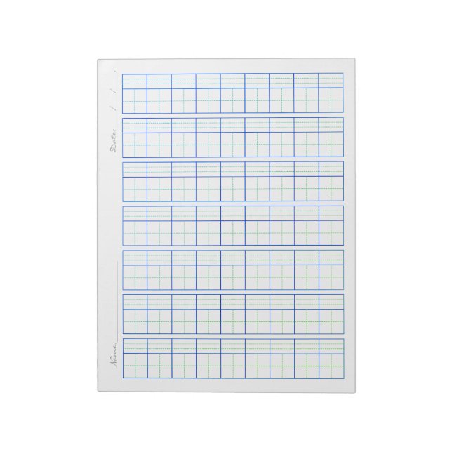 Bloco De Notas Papel de Grade Tianzi Pinyin, Prática de Escrita C (Invertido)