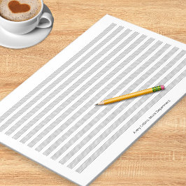 Bloco De Notas Papel de Manuscrito Musical Formato Paisagem 12 Si