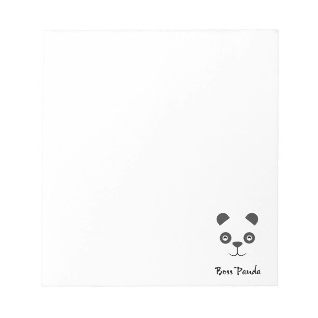 Bloco De Notas Papel de Nota Boss Panda (Frente)