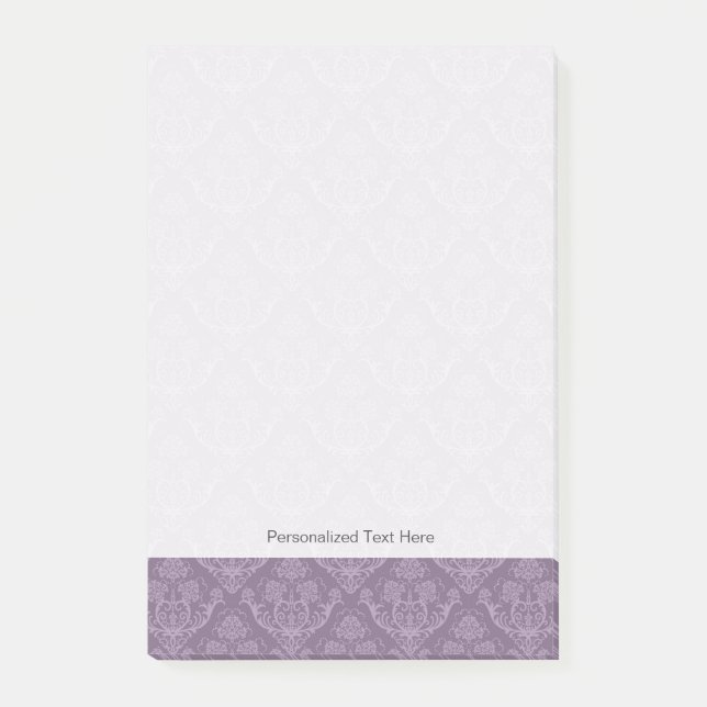 Bloco De Notas Papel de parede floral roxo (Frente)