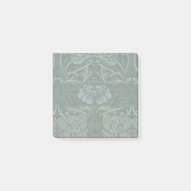 Bloco De Notas Papel de Parede Tulipa Rosa Verde Grande William M (Frente)